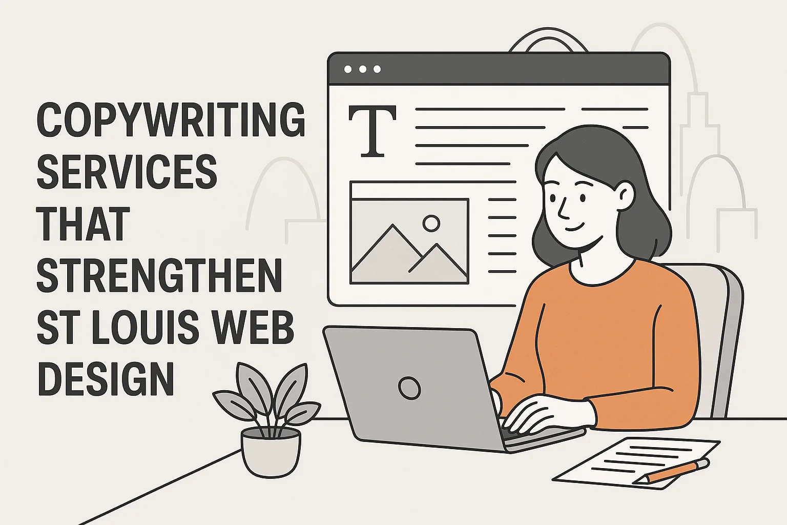 Featured image showing "copywriting services" for the article "Copywriting Services That Strengthen St Louis Web Design"