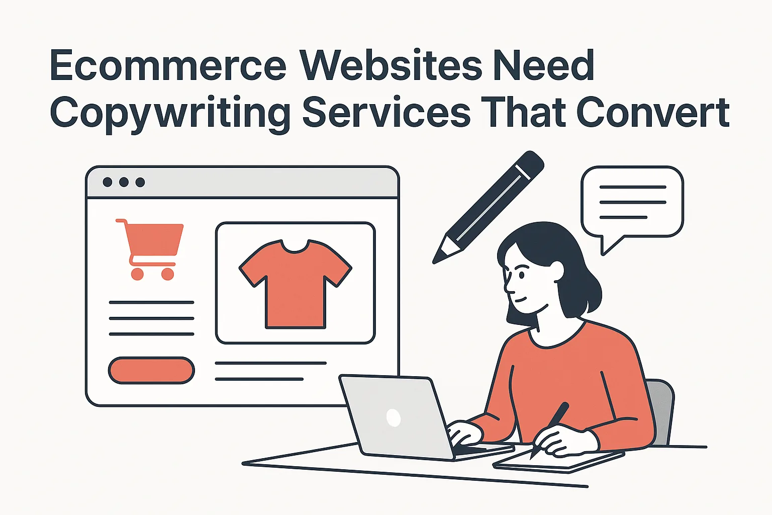 Featured image showing "ecommerce websites" for the article "Ecommerce Websites Need Copywriting Services That Convert"