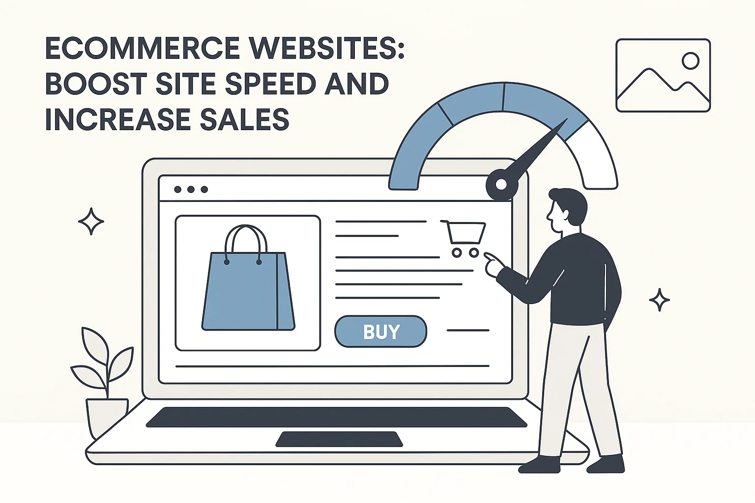 Featured image showing "ecommerce websites" for the article "Ecommerce Websites: Boost Site Speed and Increase Sales"